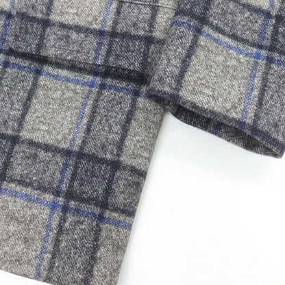 【中古】チルコロ1901 CIRCOLO 1901 コットン ジャージー チェック 中綿入り ピーコート グレーxネイビー【 46 】【 状態ランクA 】【 メンズ 】