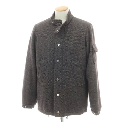 【中古】ロダ RODA 中綿入り ウールカシミヤ スタンドカラー ブルゾン グレーxブラウン【 S 】【 状態ランクB 】【 メンズ 】