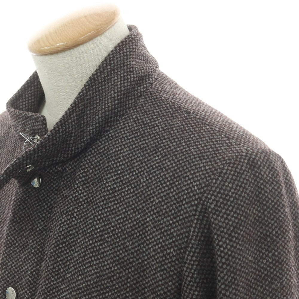 【中古】ロダ RODA 中綿入り ウールカシミヤ スタンドカラー ブルゾン グレーxブラウン【 S 】【 状態ランクB 】【 メンズ 】 [CPD]