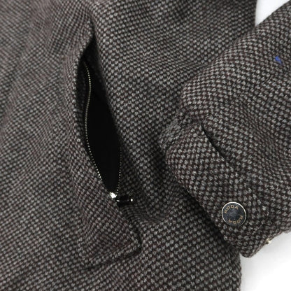 【中古】ロダ RODA 中綿入り ウールカシミヤ スタンドカラー ブルゾン グレーxブラウン【 S 】【 状態ランクB 】【 メンズ 】