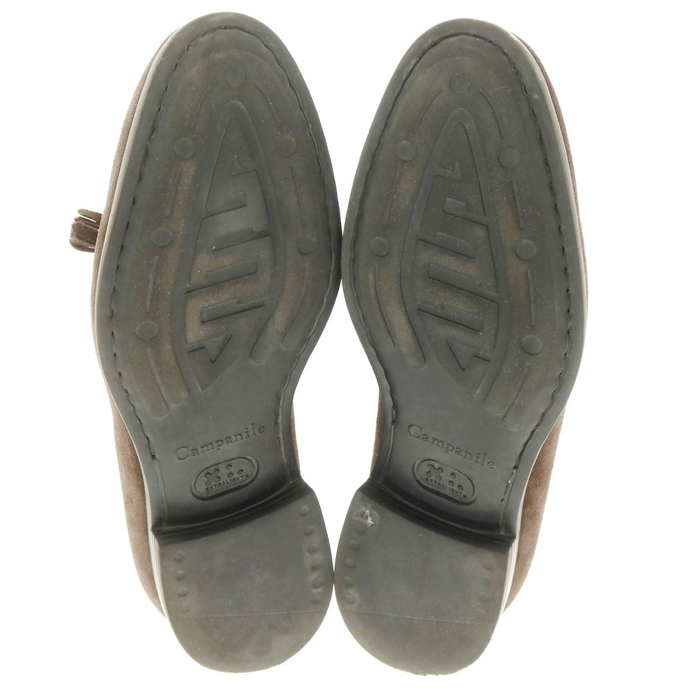 【中古】カンパニーレ Campanile スエード タッセルローファー ダークブラウン【 5 】【 状態ランクB 】【 メンズ 】