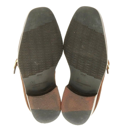 【中古】モレスキー MORESCHI スエード シングルモンク ドレスシューズ ブラウン【 5 】【 状態ランクB 】【 メンズ 】