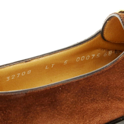 【中古】モレスキー MORESCHI スエード シングルモンク ドレスシューズ ブラウン【 5 】【 状態ランクB 】【 メンズ 】