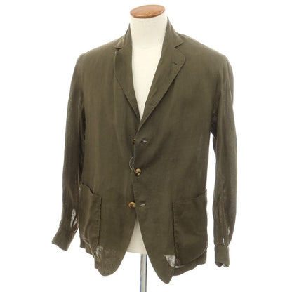 [Used] LARDINI Linen Shirt Jacket Olive [M] [Condition Rank C] [Men&