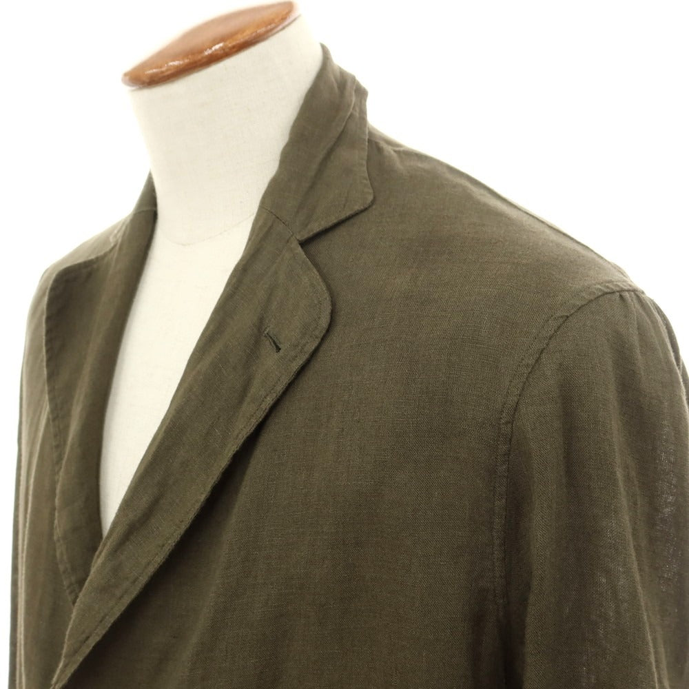 [Used] LARDINI Linen Shirt Jacket Olive [M] [Condition Rank C] [Men&