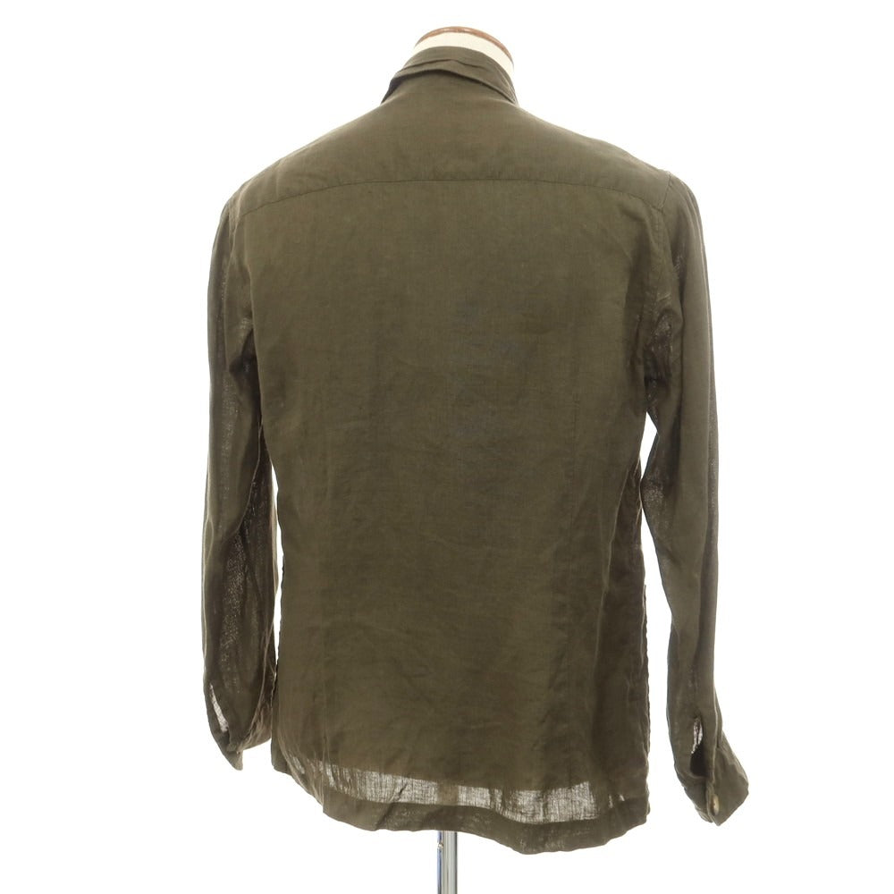 [Used] LARDINI Linen Shirt Jacket Olive [M] [Condition Rank C] [Men&