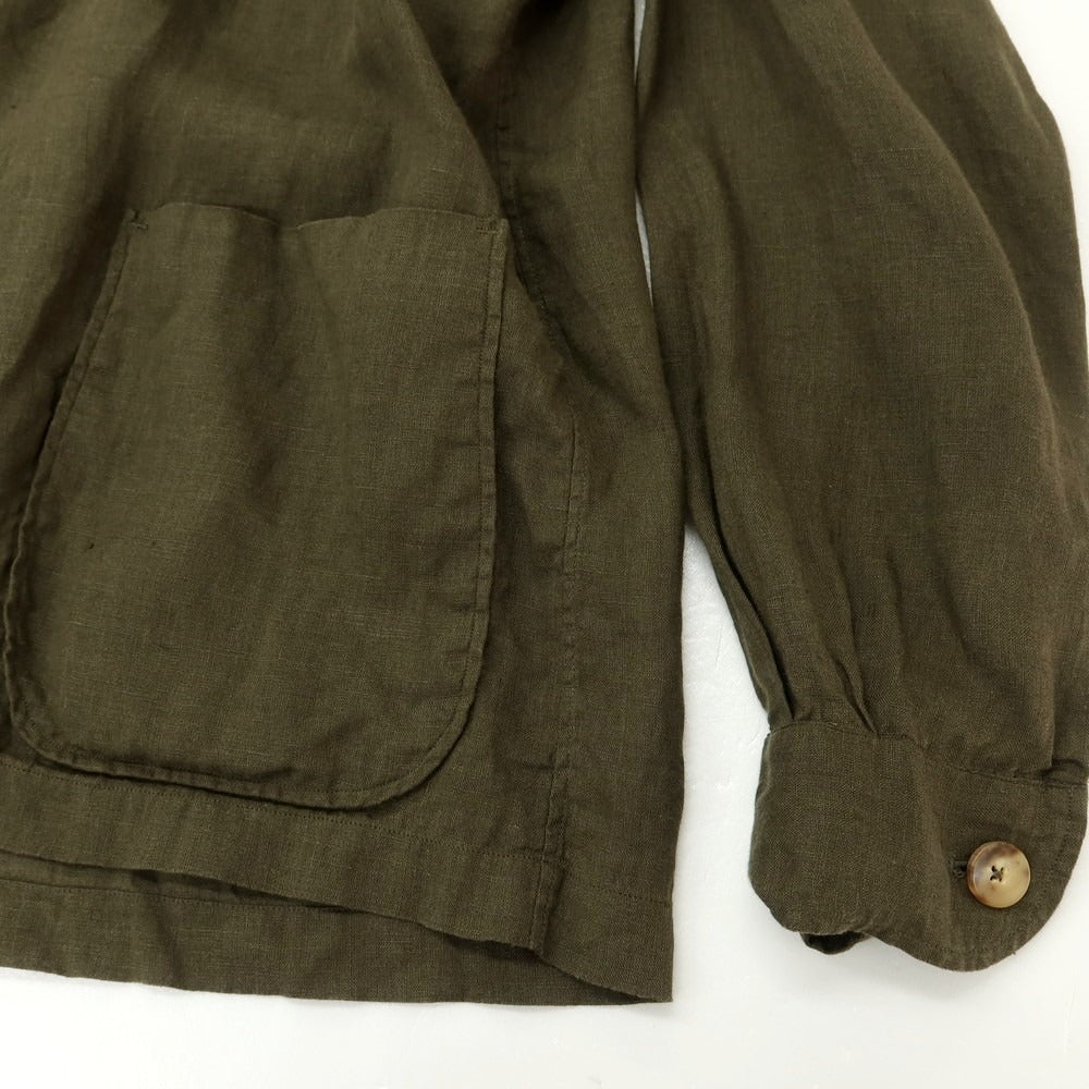 [Used] LARDINI Linen Shirt Jacket Olive [M] [Condition Rank C] [Men&
