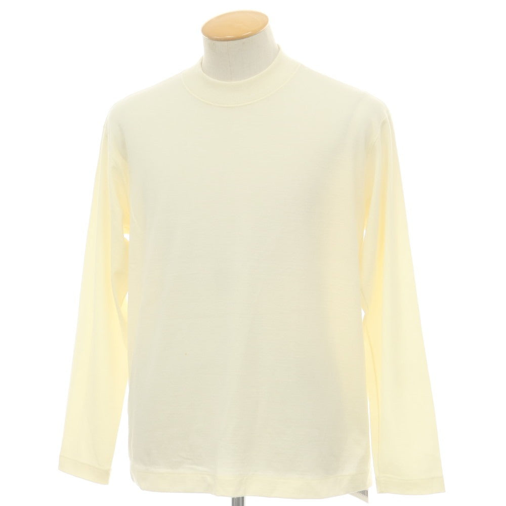 【中古】ナノユニバース nano universe ウールナイロン モックネック 長袖Ｔシャツ クリーム【 S 】【 状態ランクC 】【 メンズ 】
