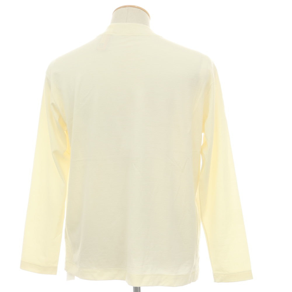 【中古】ナノユニバース nano universe ウールナイロン モックネック 長袖Ｔシャツ クリーム【 S 】【 状態ランクC 】【 メンズ 】