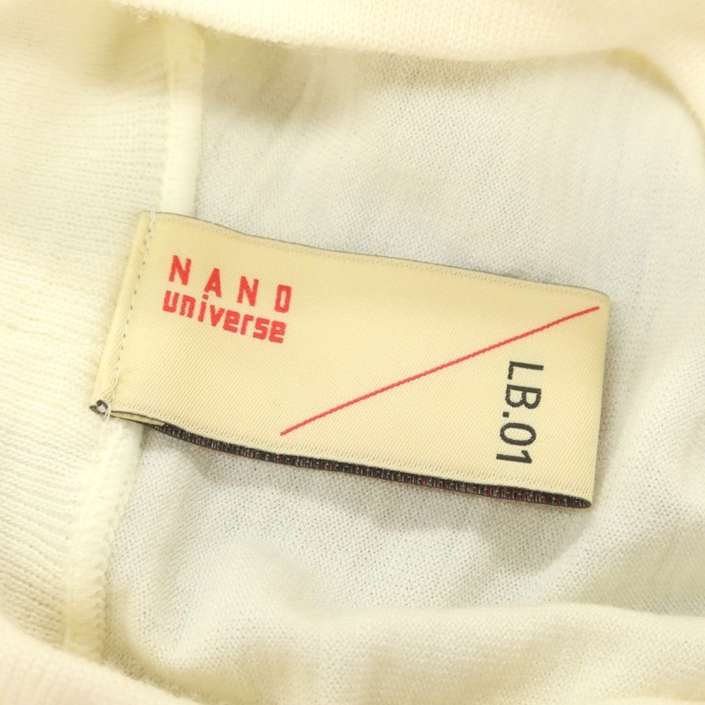 【中古】ナノユニバース nano universe ウール ナイロン モックネック 長袖Ｔシャツ クリーム【サイズS】【 状態ランクC 】【 メンズ 】 [DPD]