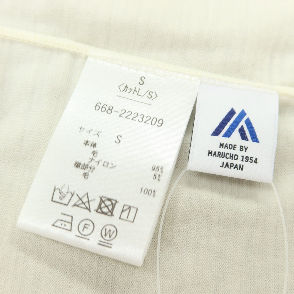 【中古】ナノユニバース nano universe ウール ナイロン モックネック 長袖Ｔシャツ クリーム【サイズS】【 状態ランクC 】【 メンズ 】 [DPD]