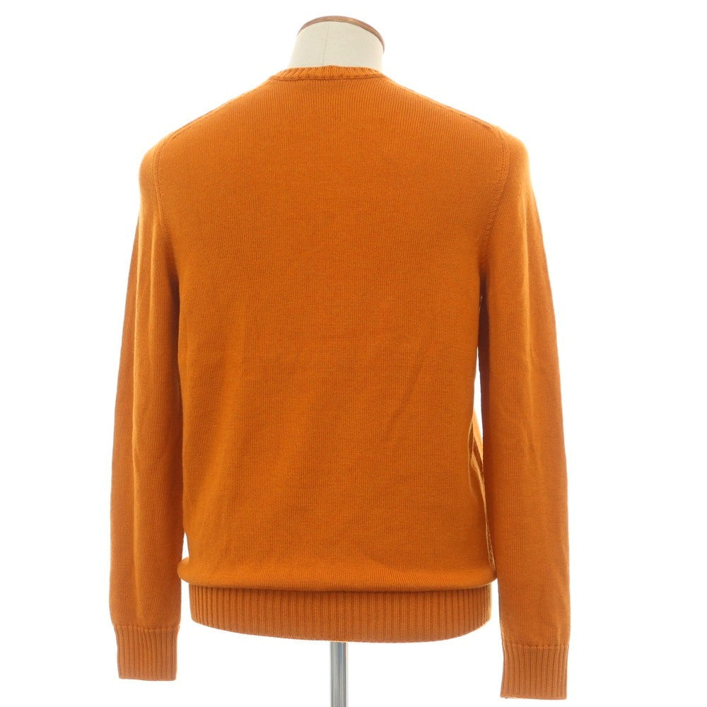 【中古】ドルモア DRUMOHR ウール クルーネック プルオーバーニット オレンジ【 48 】【 状態ランクB 】【 メンズ 】