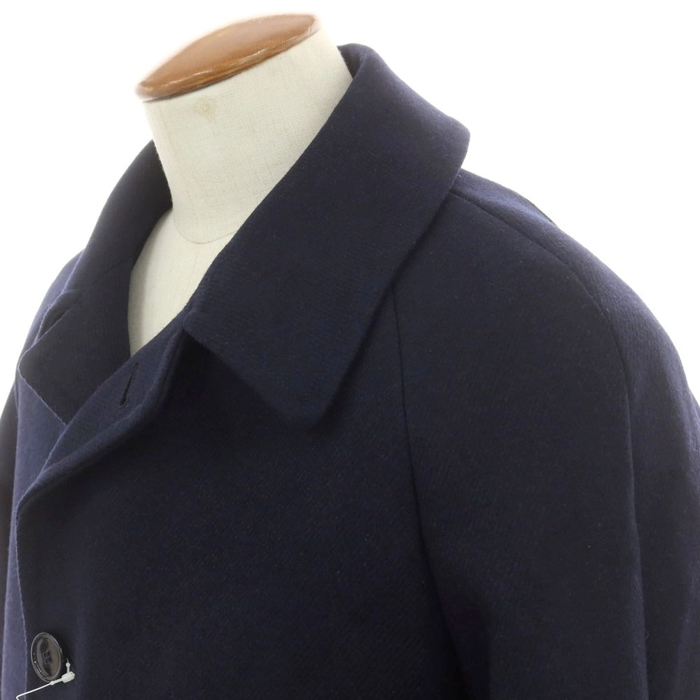 【中古】タリアトーレ TAGLIATORE ツイルウールカシミヤ ステンカラーコート ネイビー【 48 】【 状態ランクA 】【 メンズ 】