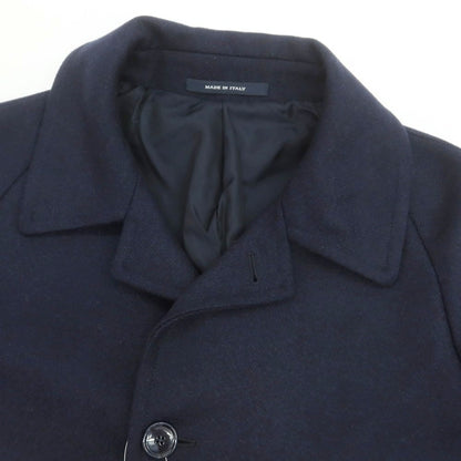 【中古】タリアトーレ TAGLIATORE ツイルウールカシミヤ ステンカラーコート ネイビー【 48 】【 状態ランクA 】【 メンズ 】