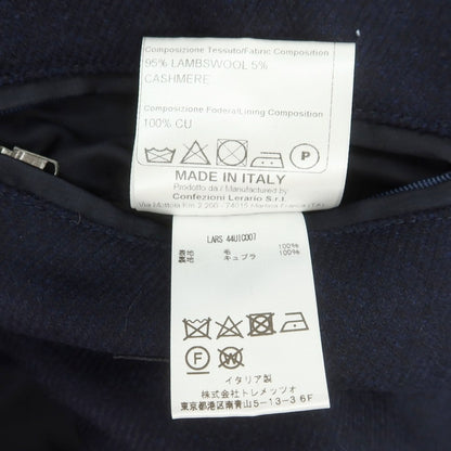 【中古】タリアトーレ TAGLIATORE ツイルウールカシミヤ ステンカラーコート ネイビー【 48 】【 状態ランクA 】【 メンズ 】