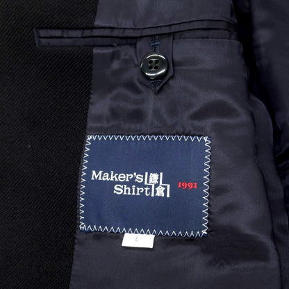 【中古】メイカーズシャツ カマクラ Makers Shirt 鎌倉 ウール テーラードジャケット ダークネイビー【 Ｌ 】【 状態ランクB 】【 メンズ 】