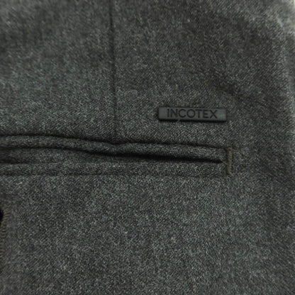 【中古】インコテックス スローウェア INCOTEX SLOWEAR ストレッチ ウールポリエステル ドレススラックスパンツ ダークグレー【 46 】【 状態ランクB 】【 メンズ 】