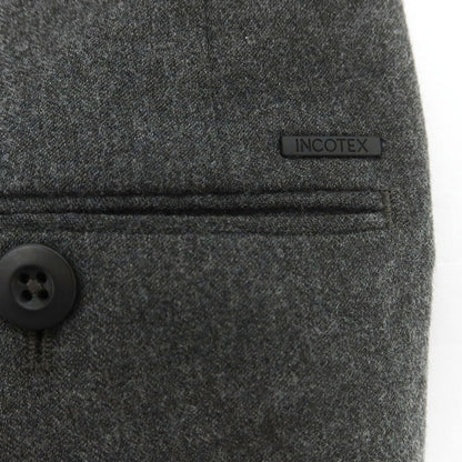 【中古】インコテックス スローウェア INCOTEX SLOWEAR ストレッチ ウールポリエステル ドレススラックスパンツ ダークグレー【 46 】【 状態ランクB 】【 メンズ 】