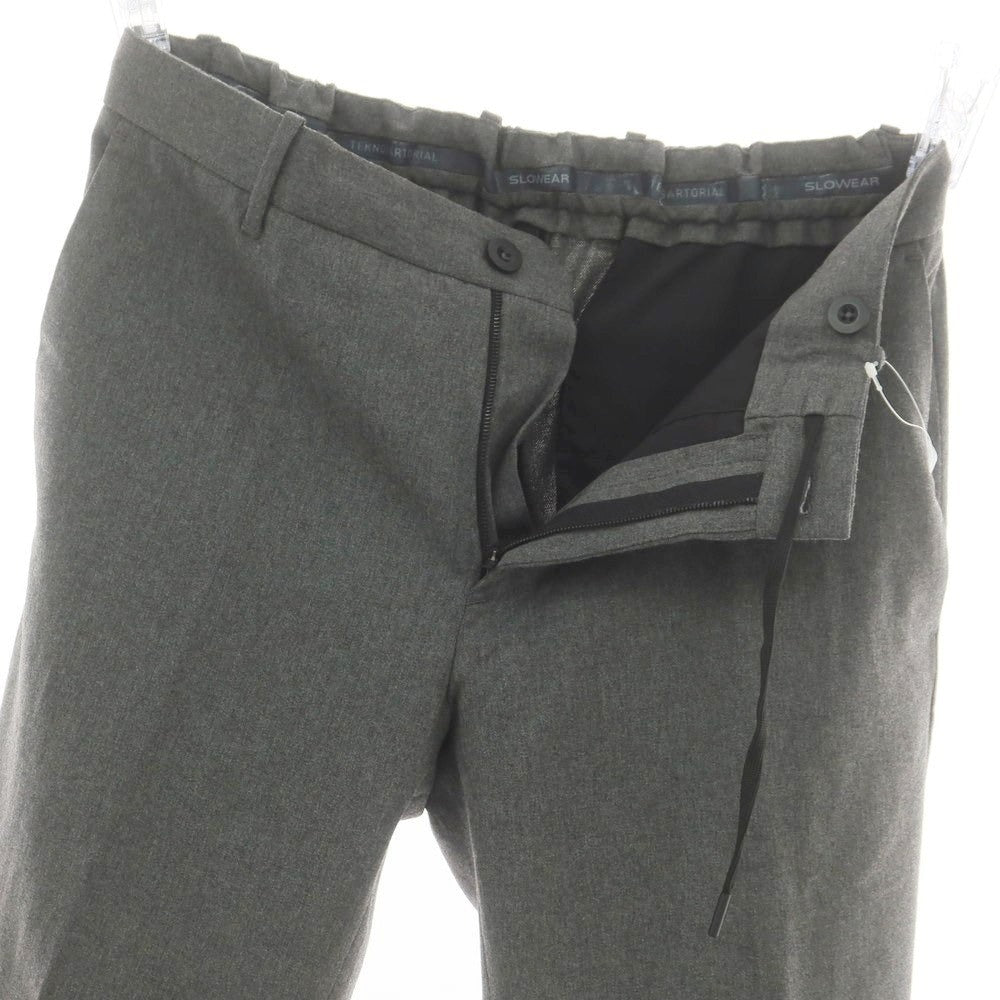 【中古】インコテックス スローウェア INCOTEX SLOWEAR ストレッチ ウールポリエステル イージースラックスパンツ グレー【 46 】【 状態ランクB 】【 メンズ 】