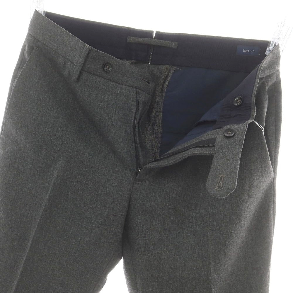 【中古】インコテックス スローウェア INCOTEX SLOWEAR ストレッチ ウールポリエステル ドレススラックスパンツ グレー【サイズ46】【 状態ランクB 】【 メンズ 】 [CPD]