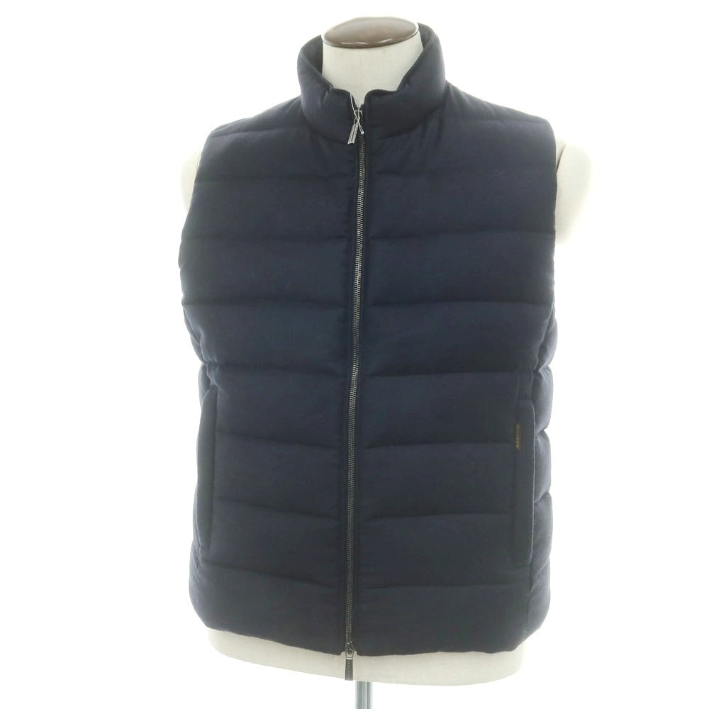 【中古】ムーレー MOORER OLIVER-L ウールカシミヤ ダウンベスト ダークネイビー【 50 】【 状態ランクA 】【 メンズ 】