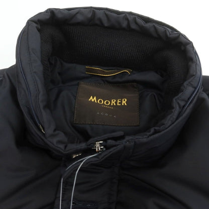 【中古】ムーレー MOORER BARBIERI-WK ポリエステル ファー ダウンコート ダークネイビー【 48 】【 状態ランクB 】【 メンズ 】
