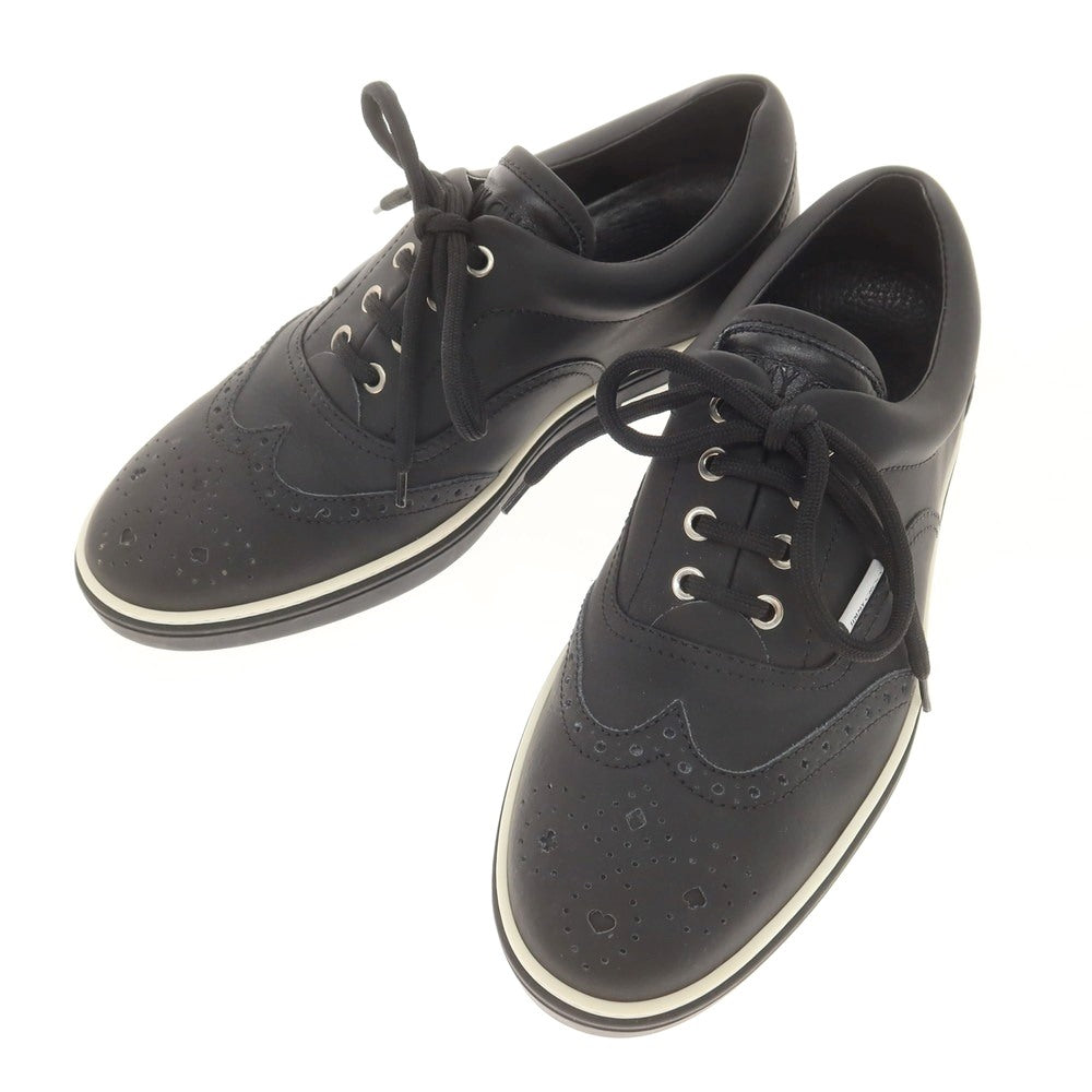 【中古】ジミーチュウ JIMMY CHOO BRIAN レザー ウイングチップスニーカー ブラック【 43 】【 状態ランクA 】【 メンズ 】