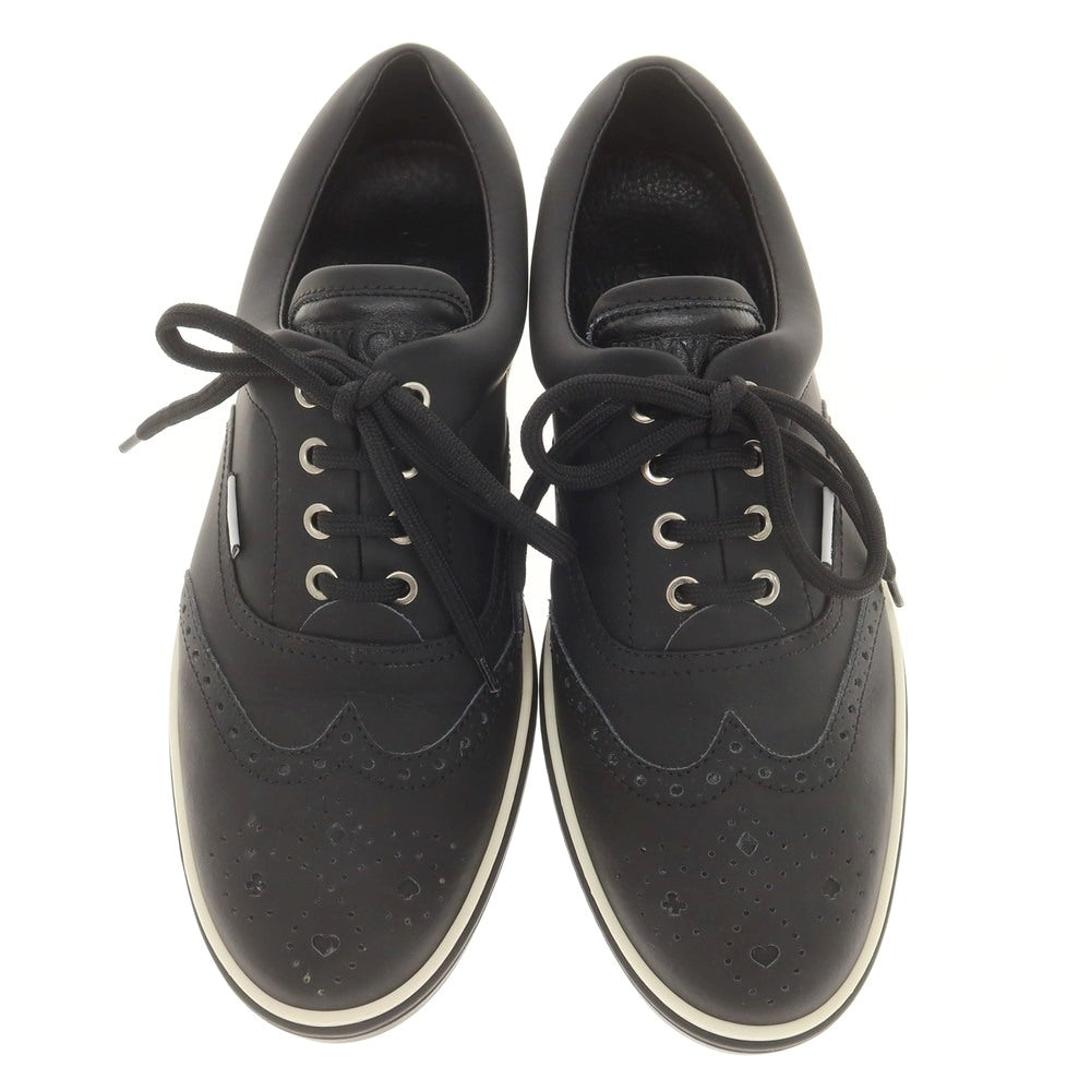 【中古】ジミーチュウ JIMMY CHOO BRIAN レザー ウイングチップスニーカー ブラック【 43 】【 状態ランクA 】【 メンズ 】