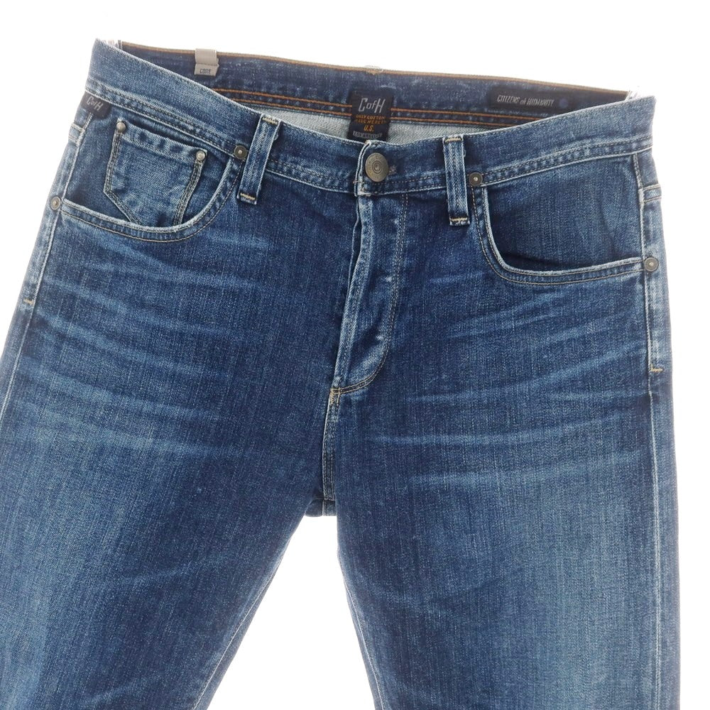 【中古】シチズンズオブヒューマニティー Citizens of humanity ストレッチ コットン ジーンズ デニムパンツ ネイビーブルー【 31 】【 状態ランクC 】【 メンズ 】
