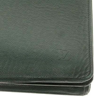 【中古】ルイ ヴィトン LOUIS VUITTON タイガ 型押しレザー ブリーフケース グリーン【 状態ランクD 】【 メンズ 】