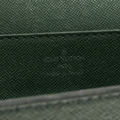 【中古】ルイ ヴィトン LOUIS VUITTON タイガ 型押しレザー ブリーフケース グリーン【 状態ランクD 】【 メンズ 】