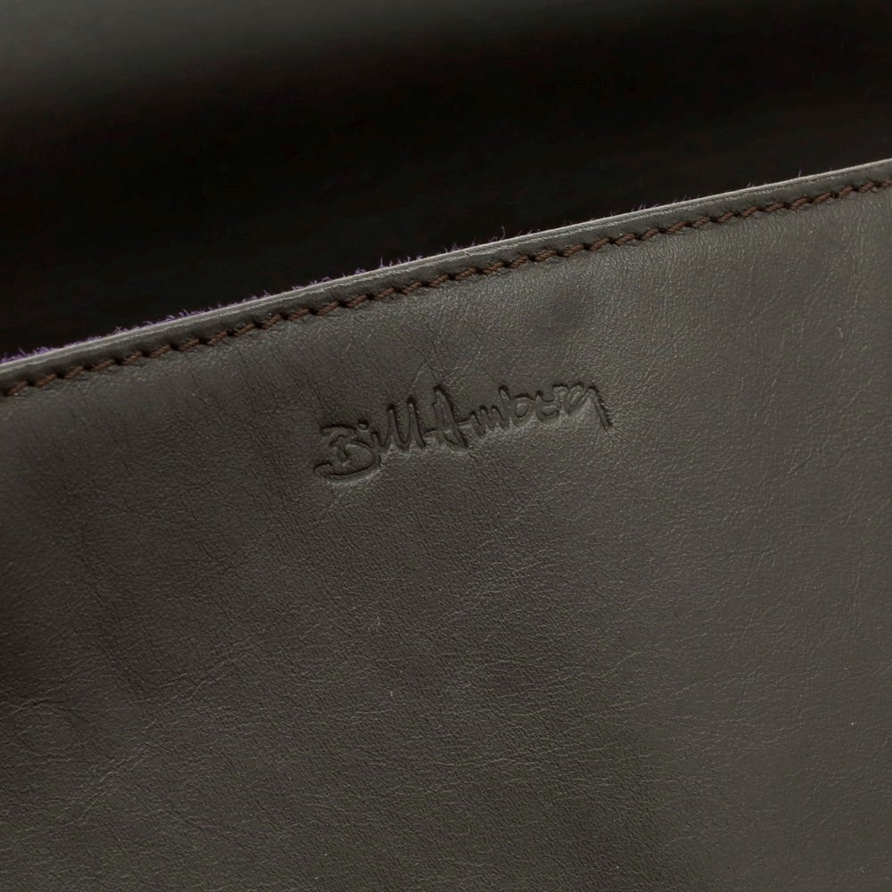 【中古】ビルアンバーグ Bill Amberg レザー フラップ ブリーフケース ダークブラウン【 状態ランクB 】【 メンズ 】