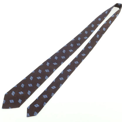 【中古】フランコバッシ FRANCO BASSI BEAMS F別注 シルク 小紋柄ネクタイ アッシュブラウンxブルー【 状態ランクB 】【 メンズ 】