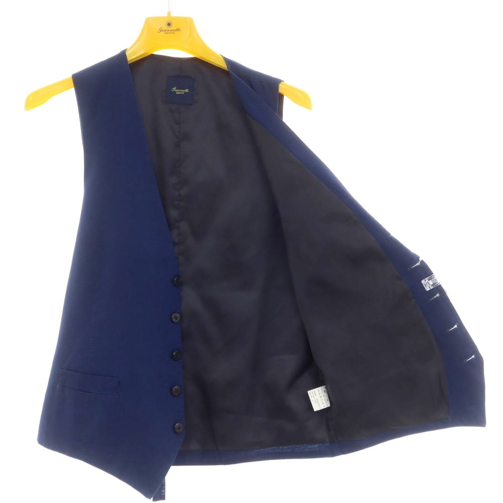 【中古】ジャンネット giannetto コットン ジレ ベスト ネイビー【 48 】【 状態ランクB 】【 メンズ 】
