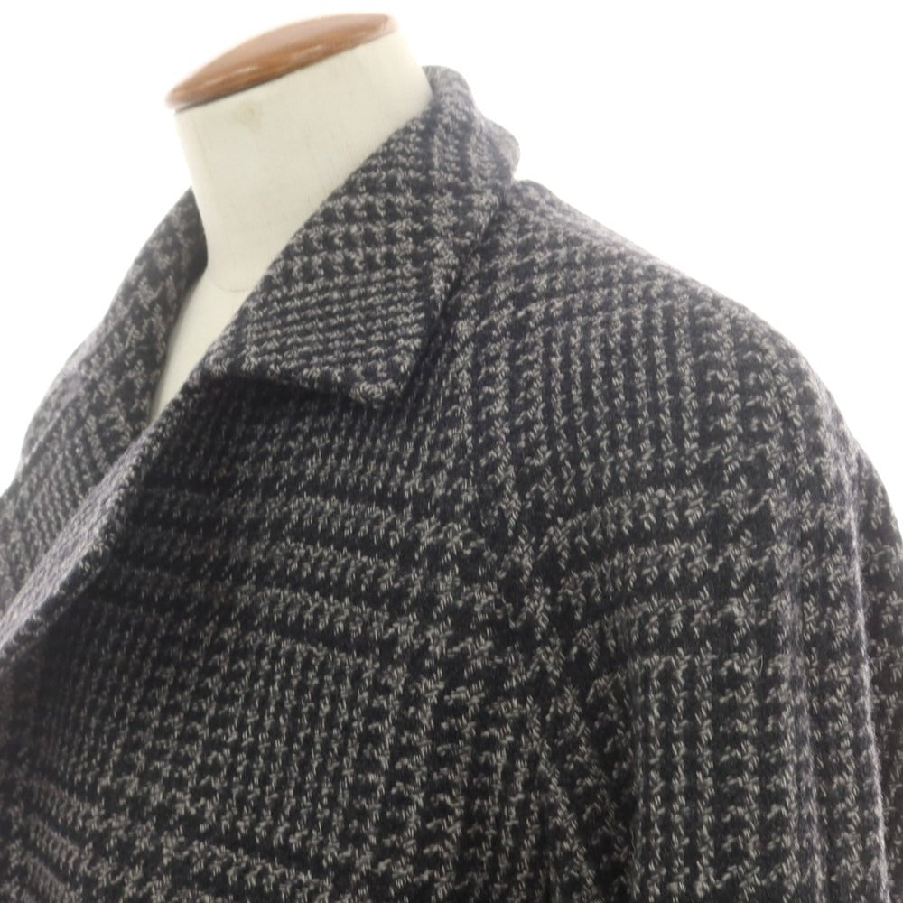 【中古】リングヂャケット RING JACKET ツイードウール チェック チェスターフィールドコート グレーxブラック【 46 】【 状態ランクA 】【 メンズ 】