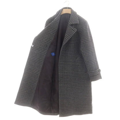 【中古】リングヂャケット RING JACKET ツイードウール チェック チェスターフィールドコート グレーxブラック【 46 】【 状態ランクA 】【 メンズ 】