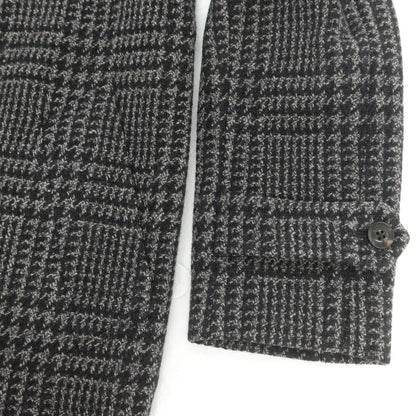 【中古】リングヂャケット RING JACKET ツイードウール チェック チェスターフィールドコート グレーxブラック【 46 】【 状態ランクA 】【 メンズ 】