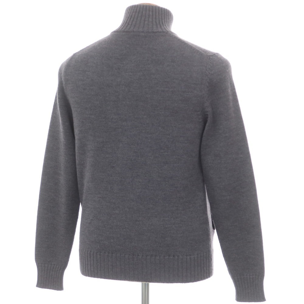 【中古】ザノーネ ZANONE ミドルゲージ ウール スタンドカラー カーディガン グレー【 48 】【 状態ランクB 】【 メンズ 】