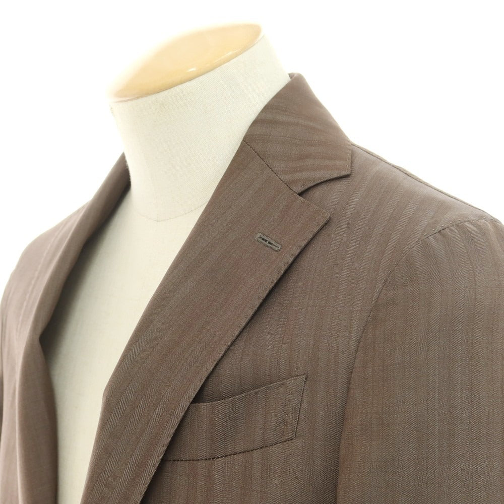 【中古】ラルディーニ LARDINI ウール 3つボタンスーツ アッシュブラウン【 42 】【 状態ランクC 】【 メンズ 】