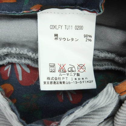 【中古】ピーティーゼロウーノ PT01 FLY ストレッチ コットン 細畝 コーデュロイパンツ グレー【 44 】【 状態ランクC 】【 メンズ 】