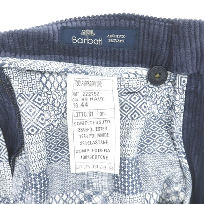 【中古】バルバティ Barbati ストレッチ ポリエステルナイロン 太畝 コーデュロイパンツ ネイビー【 44 】【 状態ランクB 】【 メンズ 】