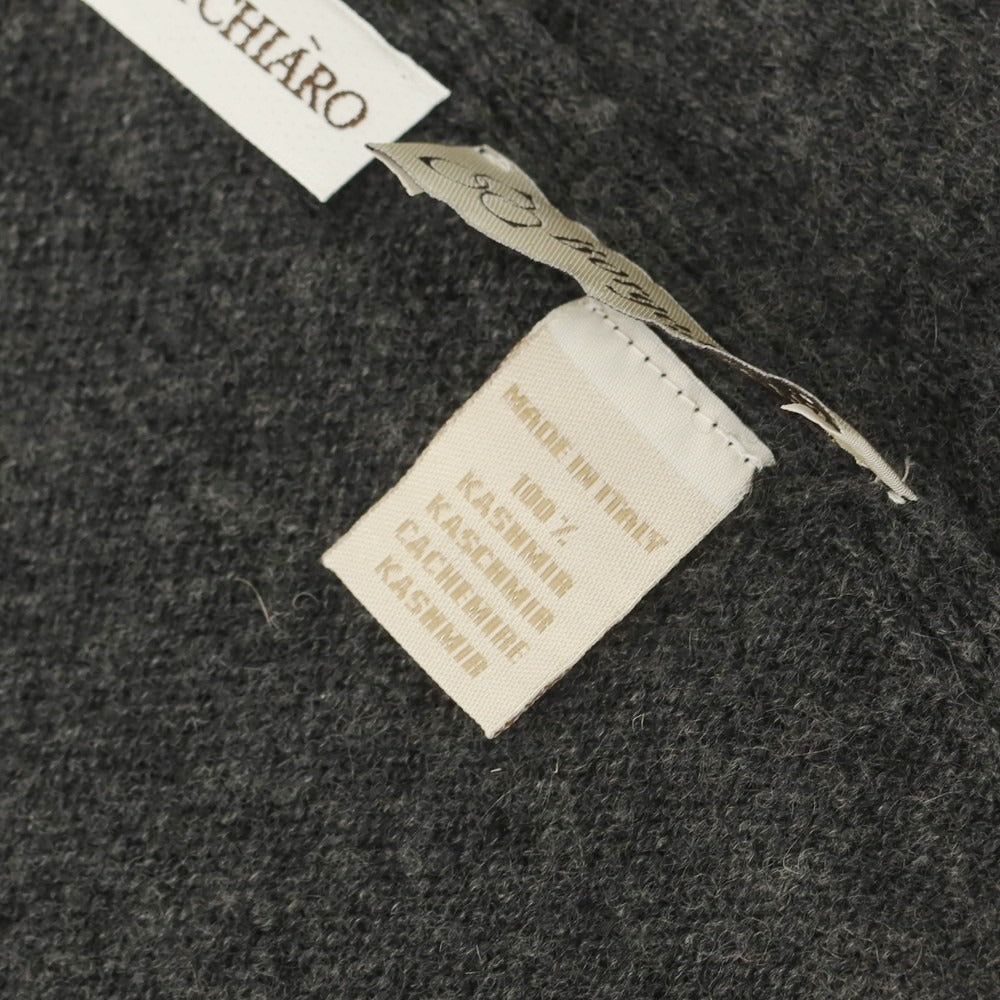 【中古】ボルゴ トレビゾ Borgo Treviso カシミヤ マフラー ダークグレー【 状態ランクB 】【 メンズ 】