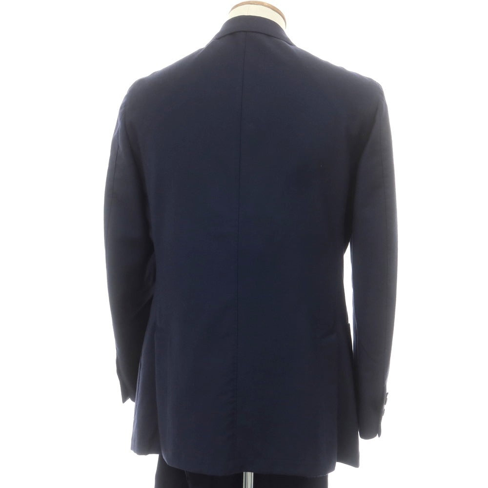 【中古】ベルベスト Belvest ダブルフェイスウール 3つボタンスーツ ネイビー【 48 】【 状態ランクC 】【 メンズ 】