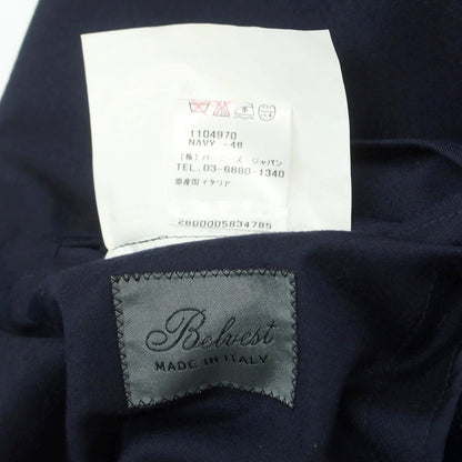 【中古】ベルベスト Belvest ダブルフェイスウール 3つボタンスーツ ネイビー【 48 】【 状態ランクC 】【 メンズ 】