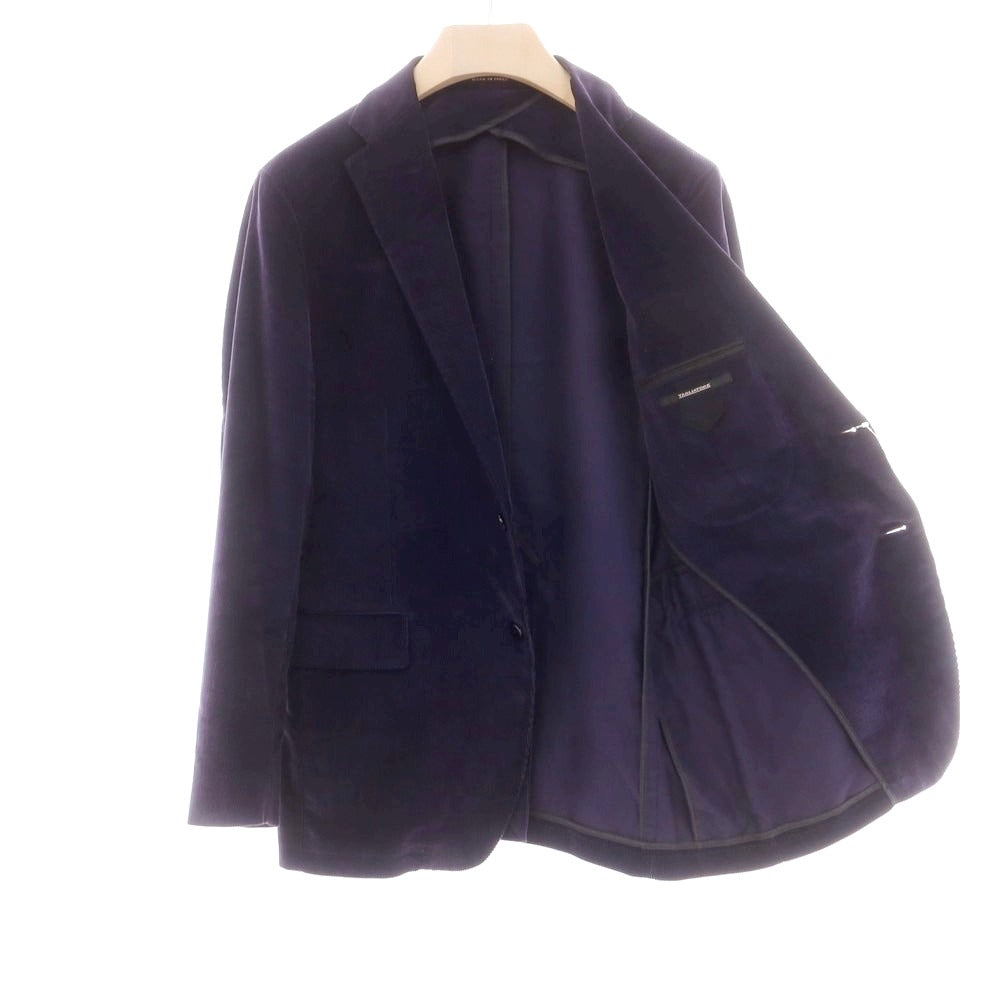 【中古】タリアトーレ TAGLIATORE コットン コーデュロイ カジュアルジャケット パープル【 50 】【 状態ランクD 】【 メンズ 】
