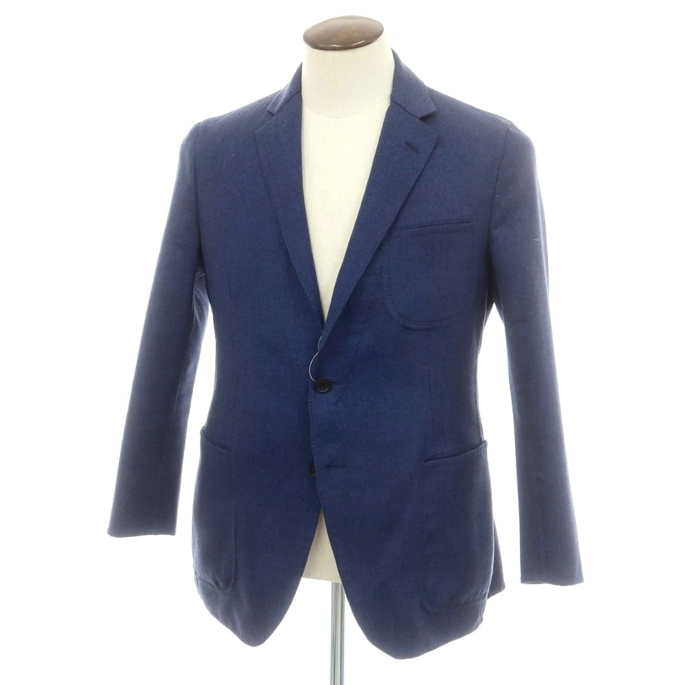 【中古】ベルベスト Belvest ダブルフェイスウール アンコンジャケット ネイビー【 50 】【 状態ランクC 】【 メンズ 】