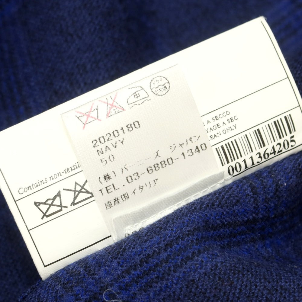 【中古】ベルベスト Belvest ダブルフェイスウール アンコンジャケット ネイビー【 50 】【 状態ランクC 】【 メンズ 】