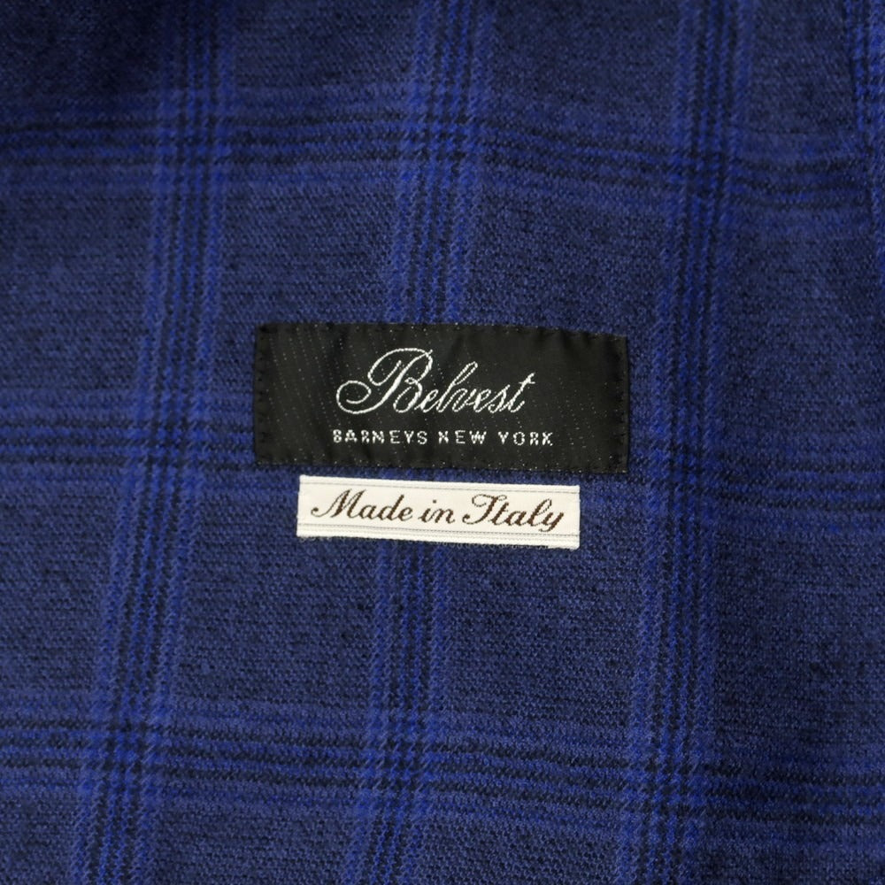 【中古】ベルベスト Belvest ダブルフェイスウール アンコンジャケット ネイビー【 50 】【 状態ランクC 】【 メンズ 】