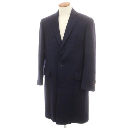 【中古】チェーザレ アットリーニ Cesare Attolini ウールカシミヤ チェスターフィールドコート ネイビー【 48 】【 状態ランクB 】【 メンズ 】