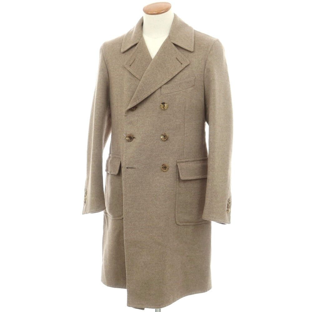 【中古】ベルベスト Belvest トゥモローランド別注 ウールカシミヤ ダブルブレストコート ベージュ【 48 】【 状態ランクB 】【 メンズ 】